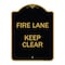 Signmission Designer Series Sign-Fire Lane Keep Clear, Black & Gold Aluminum Sign, 18" x 24", BG-1824-23983 A-DES-BG-1824-23983 - alternate 1